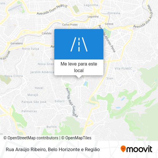Rua Araújo Ribeiro mapa