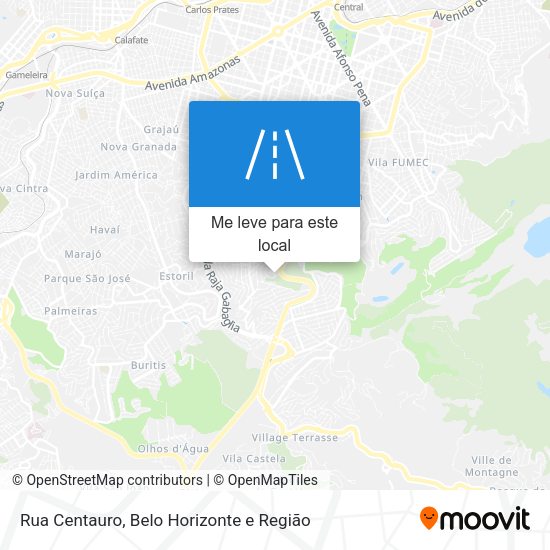 Rua Centauro mapa