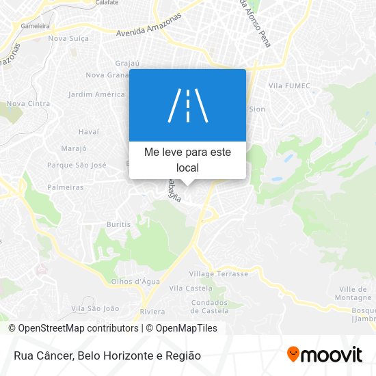 Rua Câncer mapa
