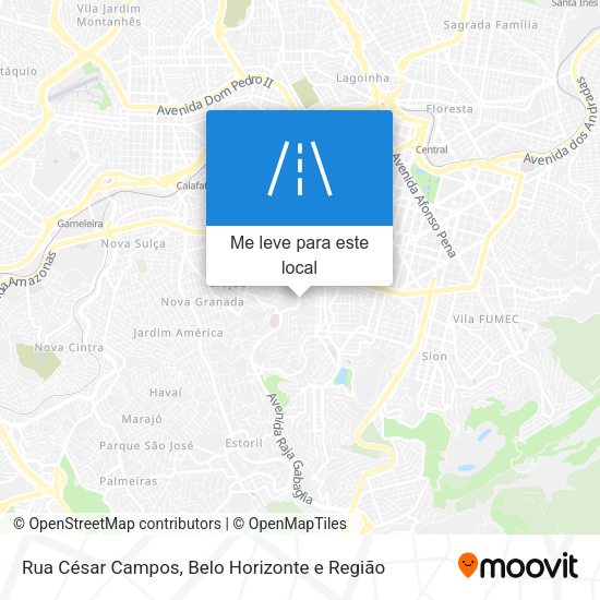 Rua César Campos mapa