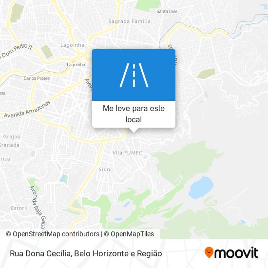 Rua Dona Cecília mapa