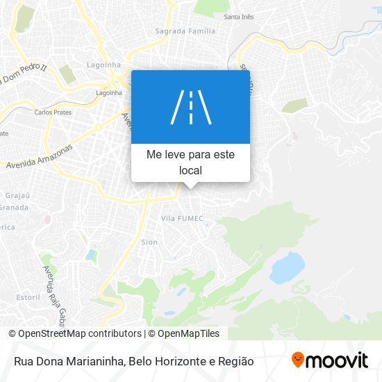 Rua Dona Marianinha mapa