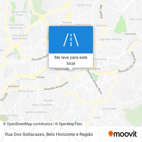 Rua Dos Goitacazes mapa