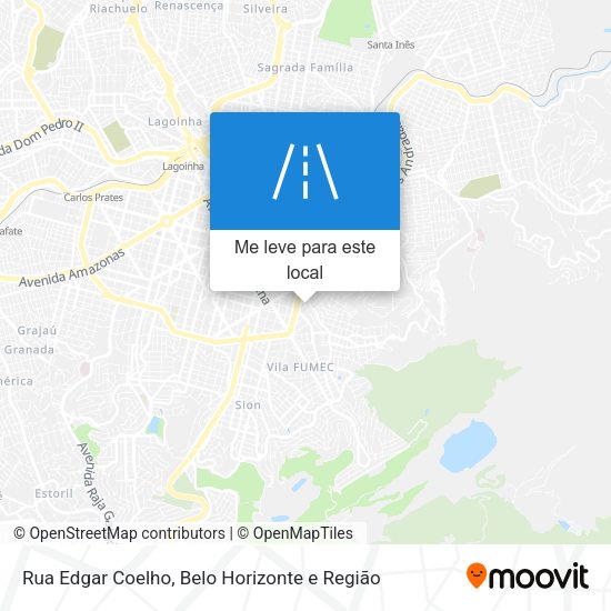 Rua Edgar Coelho mapa