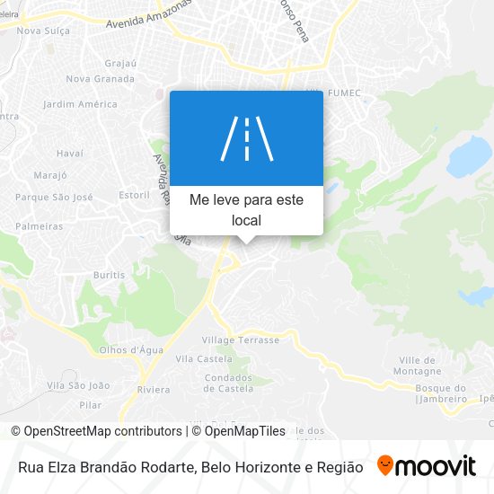 Rua Elza Brandão Rodarte mapa