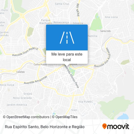 Rua Espírito Santo mapa