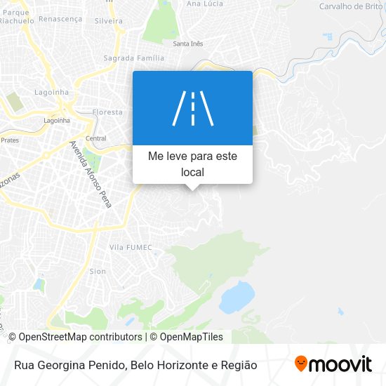 Rua Georgina Penido mapa