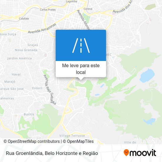 Rua Groenlândia mapa