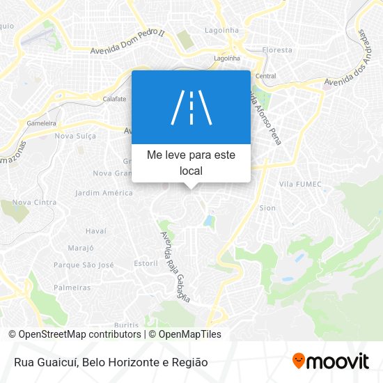 Rua Guaicuí mapa
