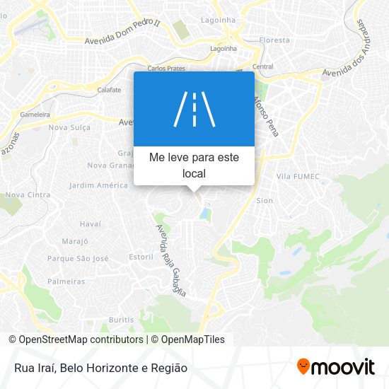 Rua Iraí mapa