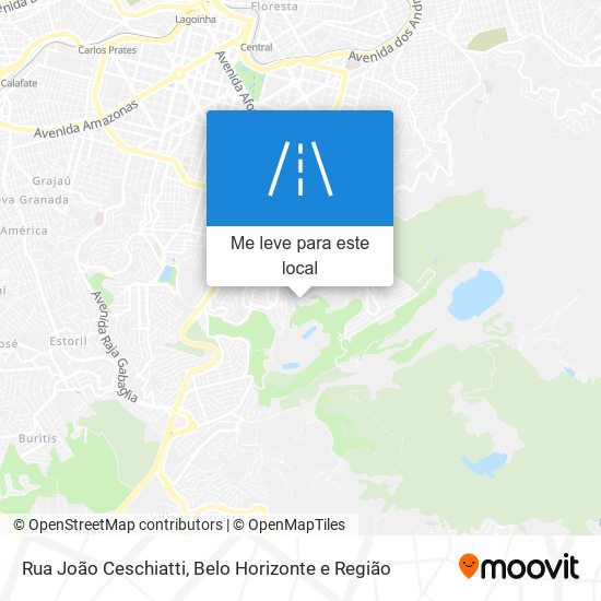 Rua João Ceschiatti mapa