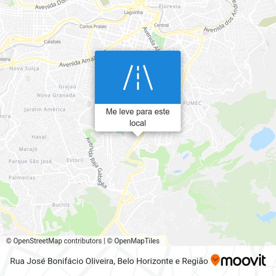 Rua José Bonifácio Oliveira mapa