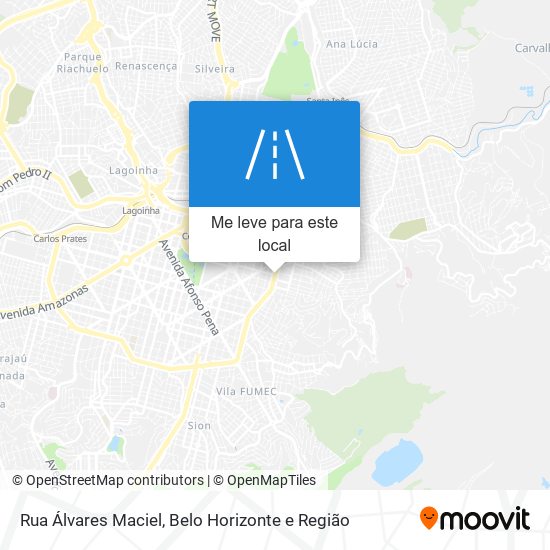 Rua Álvares Maciel mapa