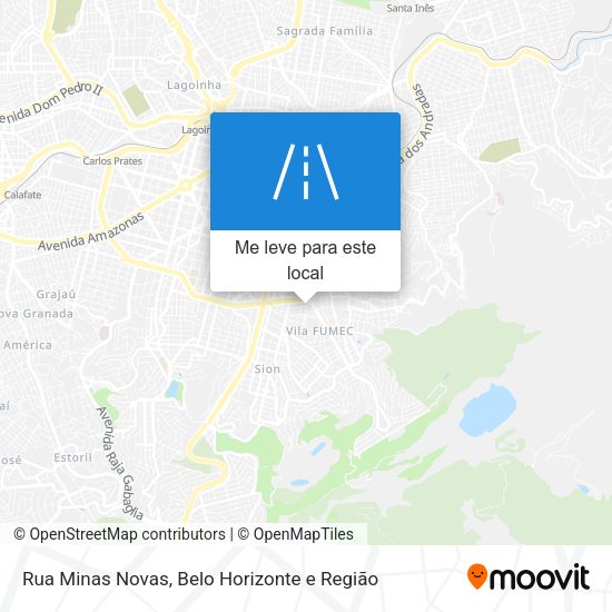 Rua Minas Novas mapa