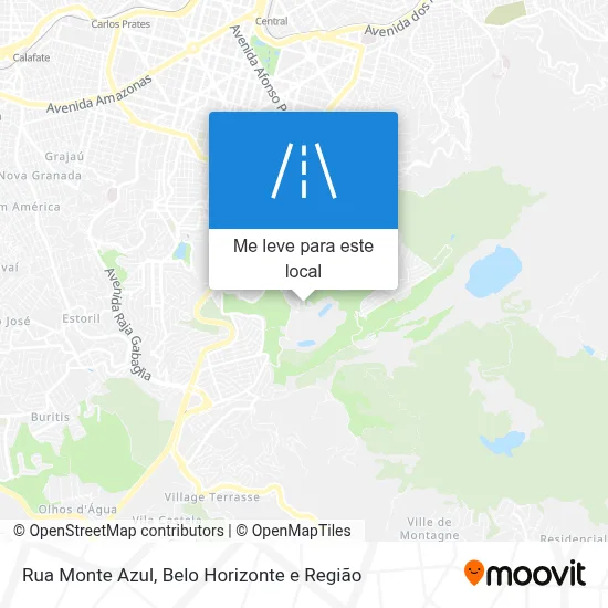 Rua Monte Azul mapa
