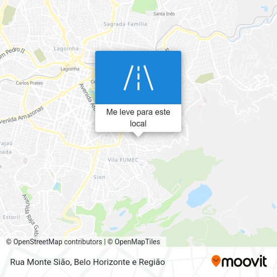 Rua Monte Sião mapa
