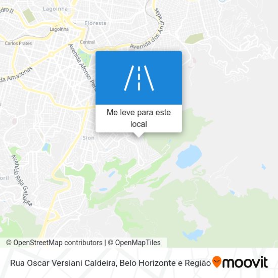 Rua Oscar Versiani Caldeira mapa