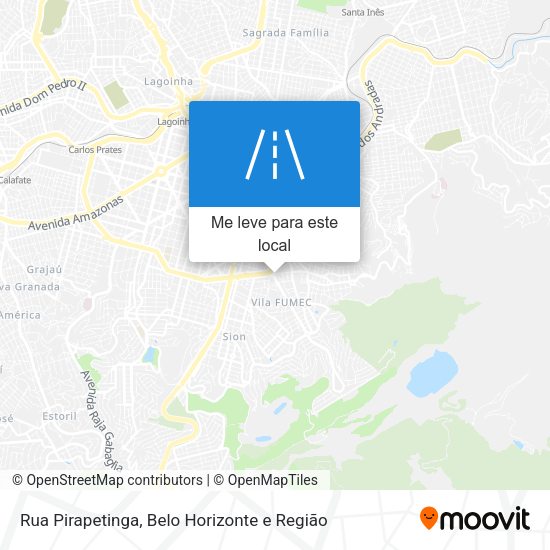Rua Pirapetinga mapa