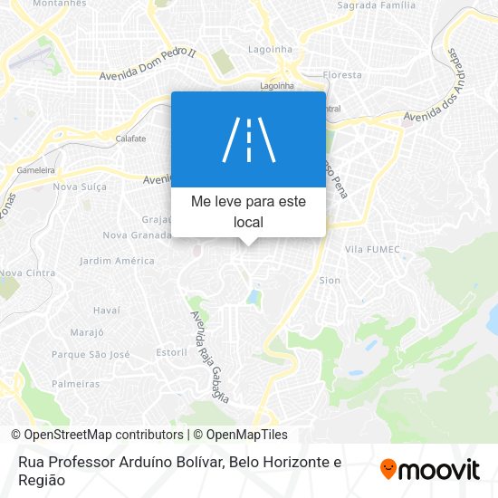 Rua Professor Arduíno Bolívar mapa