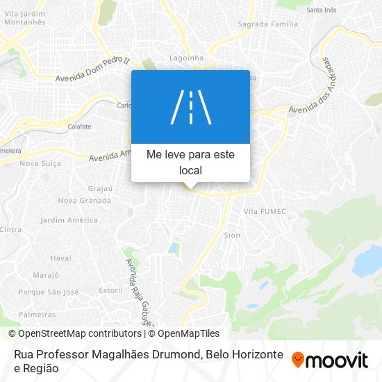 Rua Professor Magalhães Drumond mapa