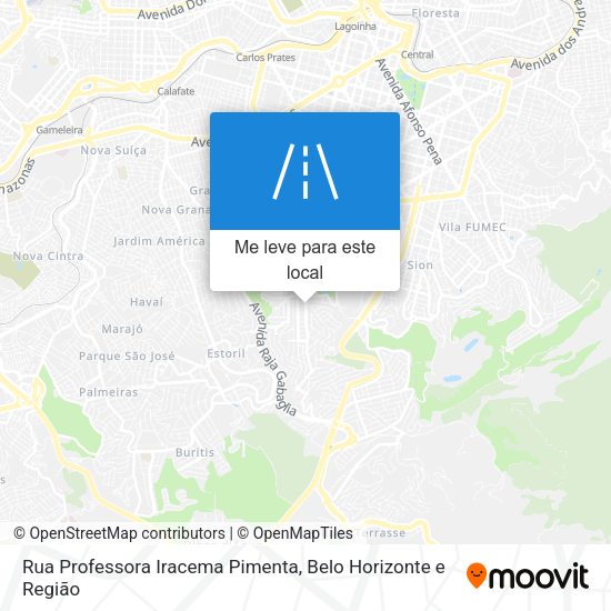 Rua Professora Iracema Pimenta mapa