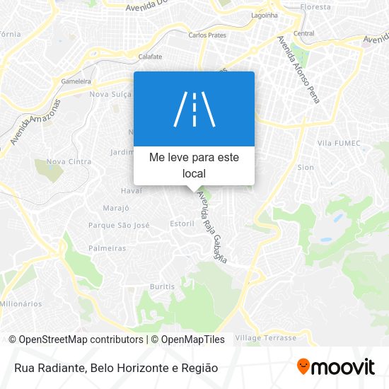 Rua Radiante mapa