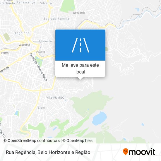 Rua Regência mapa