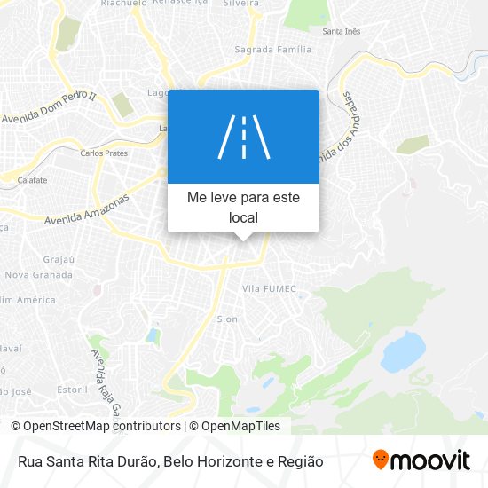 Rua Santa Rita Durão mapa