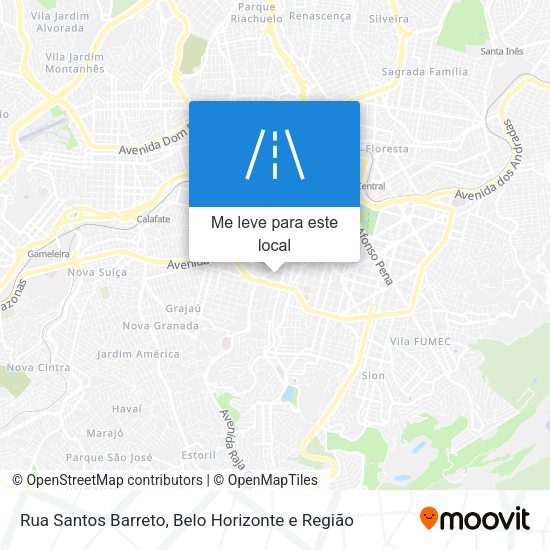 Rua Santos Barreto mapa
