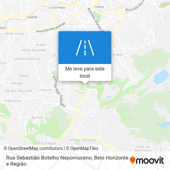 Rua Sebastião Botelho Nepomuceno mapa