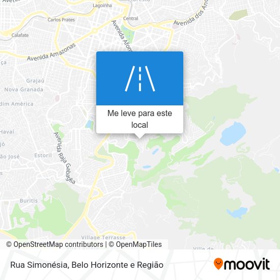 Rua Simonésia mapa