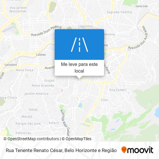 Rua Tenente Renato César mapa