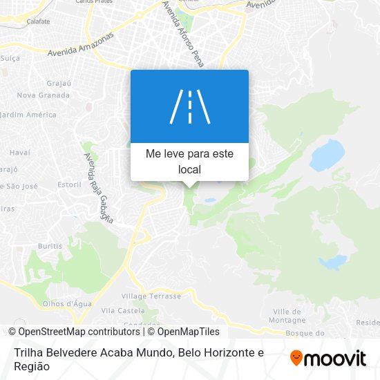 Trilha Belvedere Acaba Mundo mapa