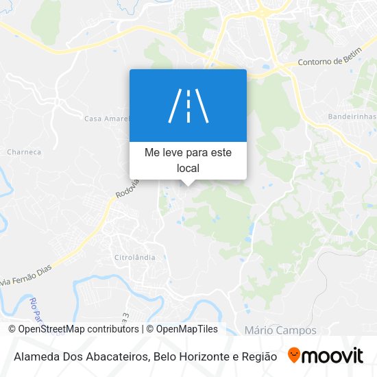 Alameda Dos Abacateiros mapa