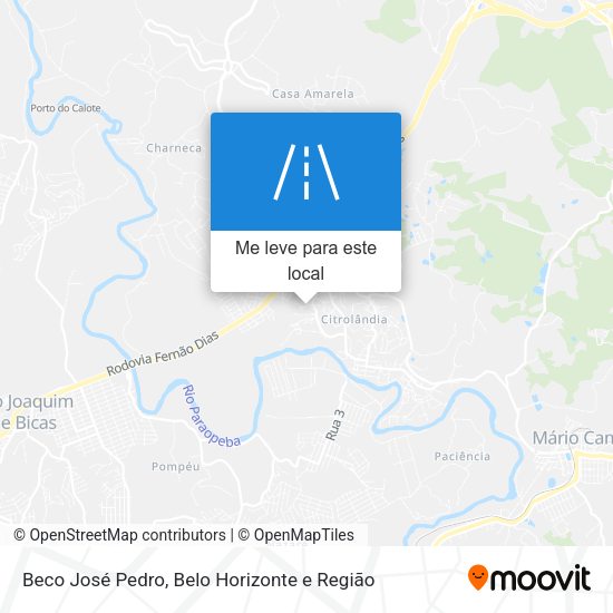 Beco José Pedro mapa