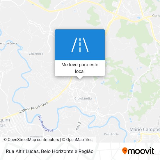 Rua Altir Lucas mapa