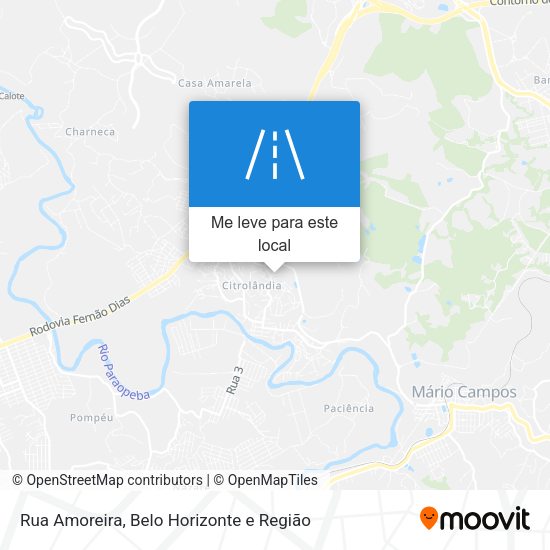 Rua Amoreira mapa