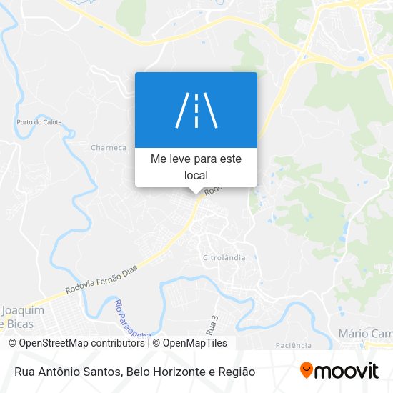 Rua Antônio Santos mapa