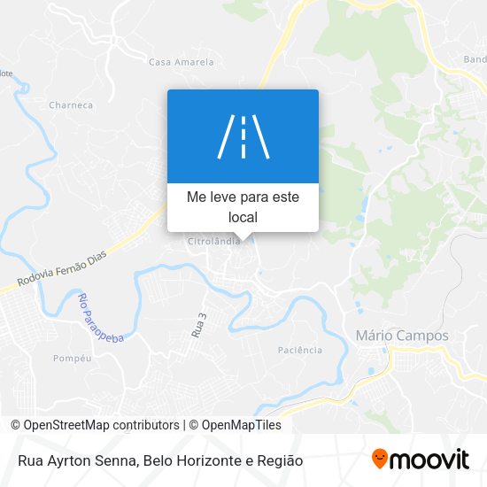 Rua Ayrton Senna mapa
