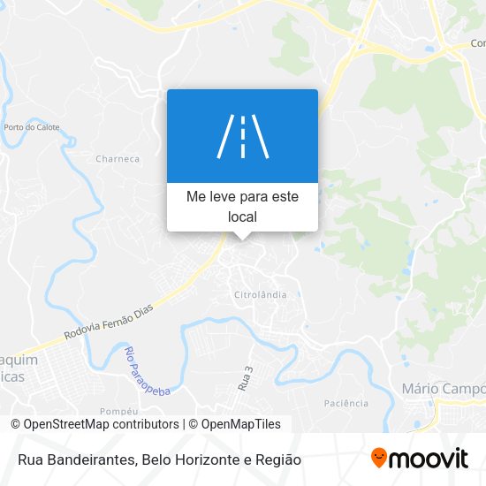 Rua Bandeirantes mapa
