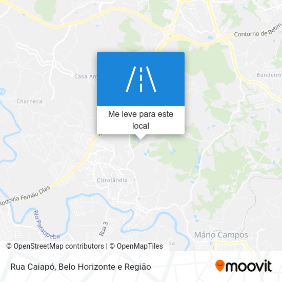 Rua Caiapó mapa