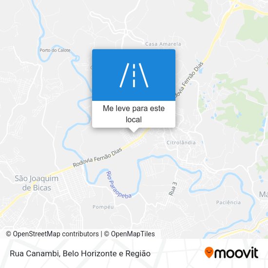 Rua Canambi mapa