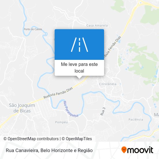 Rua Canavieira mapa