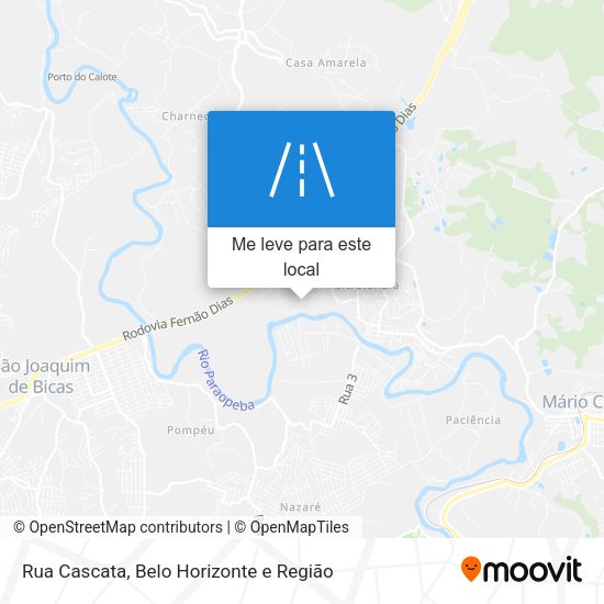 Rua Cascata mapa