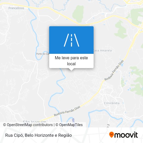Rua Cipó mapa