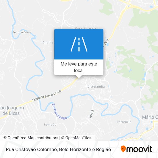 Rua Cristóvão Colombo mapa