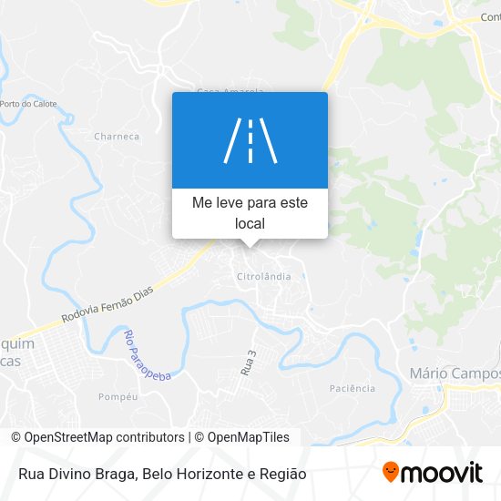 Rua Divino Braga mapa