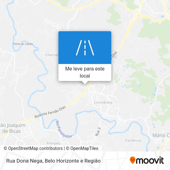 Rua Dona Nega mapa