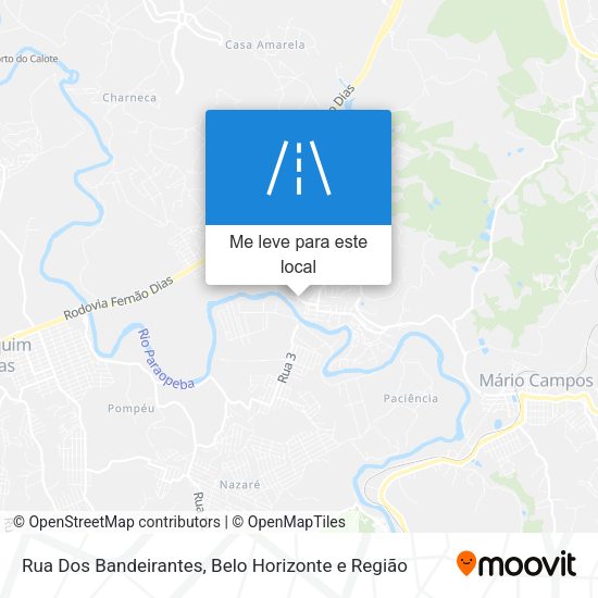 Rua Dos Bandeirantes mapa