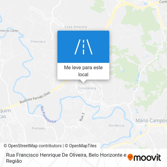 Rua Francisco Henrique De Oliveira mapa